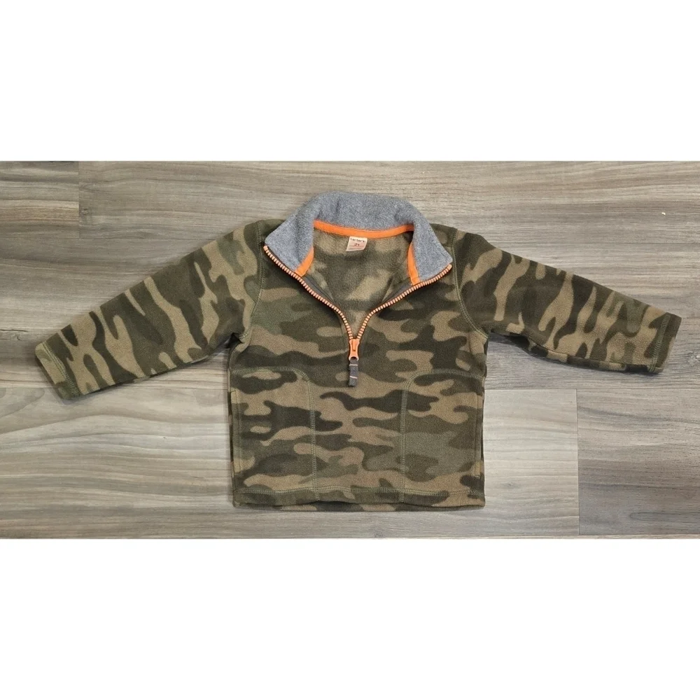Carter’s Cammo Print Fleece Hoodie – Size 2T
